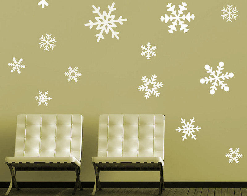 Snowflakes Room Wallpaper