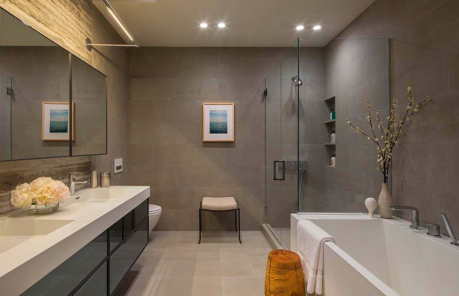 Beautiful Grey Bathroom Decoration