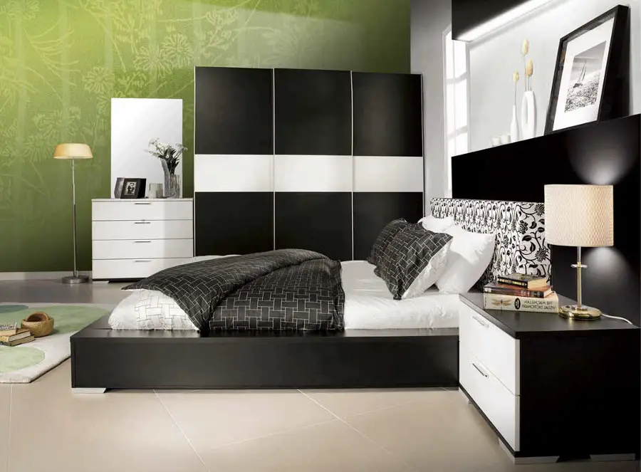 Black and Green Bedroom