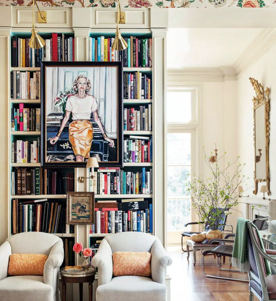 bookshelf paintings creative painting hanging bookworm envy every designs books shelf decor against