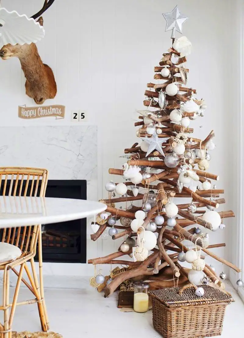 Wooden Christmas Tree with Toys