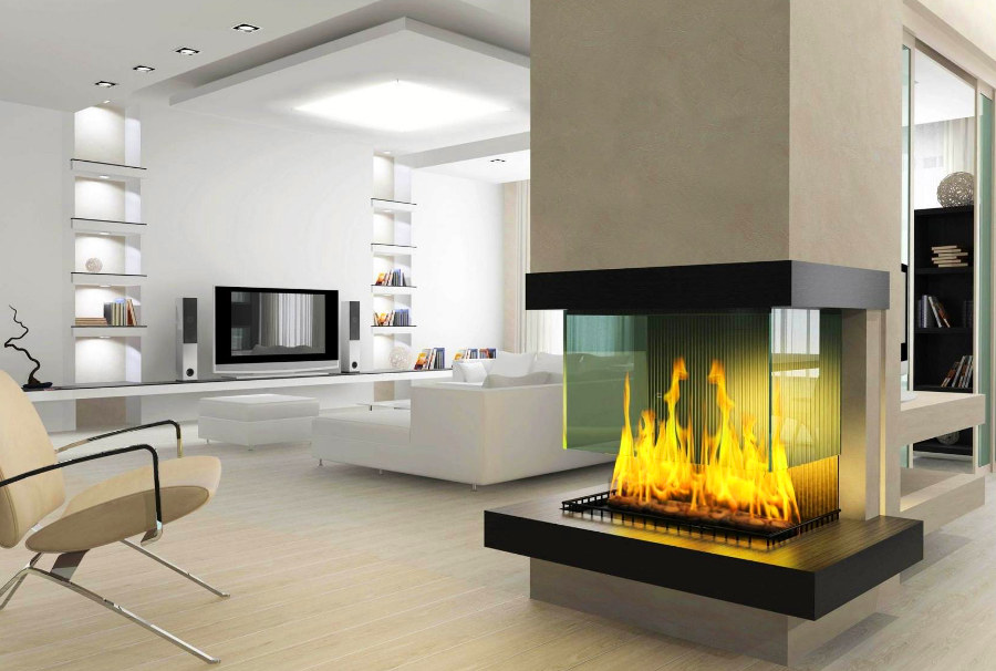 Glass Fireplace