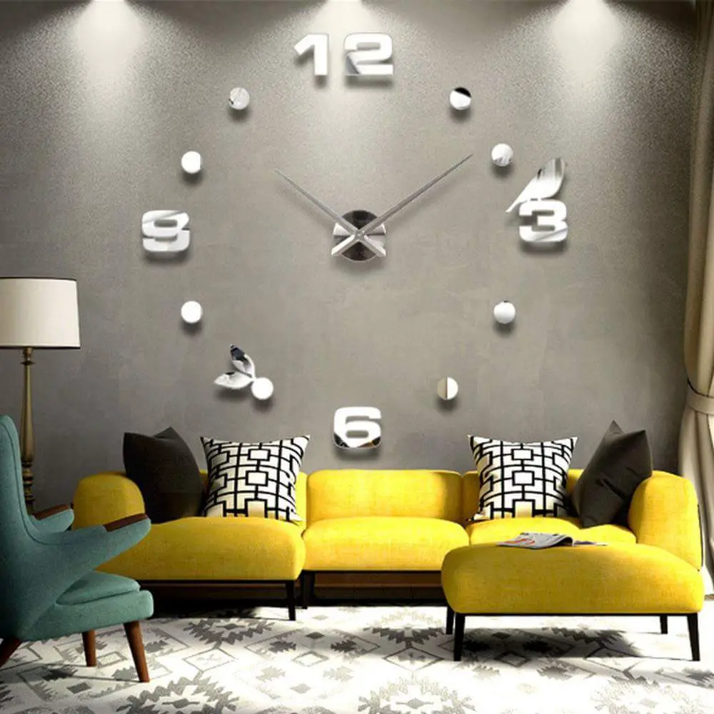 Grey Wall Clock