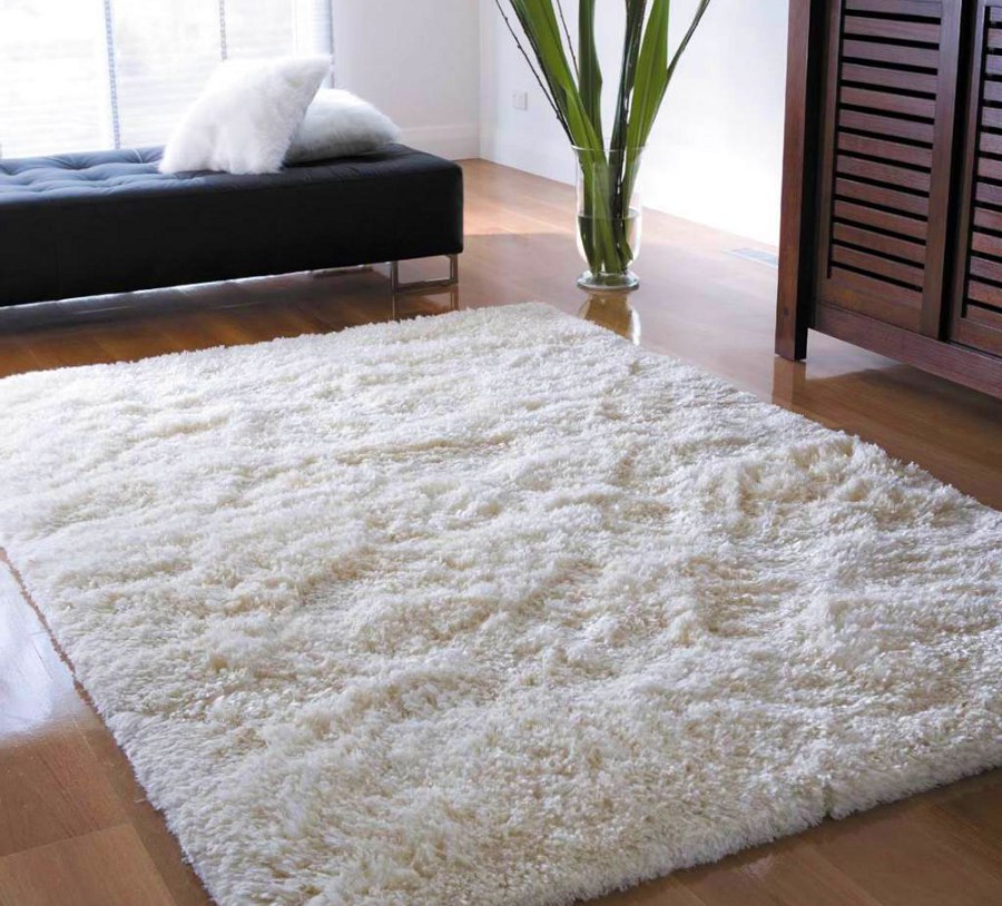 White Woolen Rug