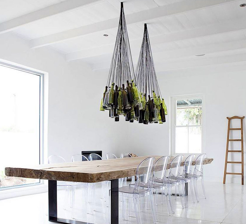 Wine Bottles Chandelier