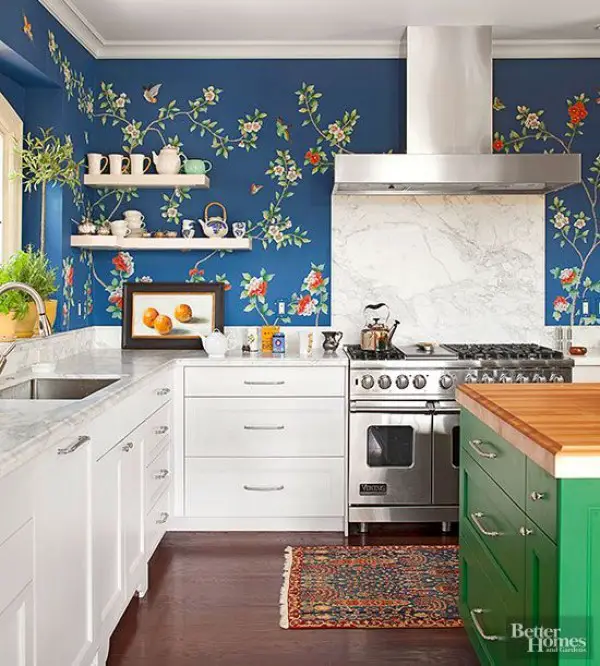 16 Creative Ways to Use Wallpaper in the Kitchen