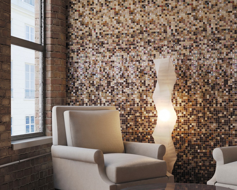 living room wall mosaic