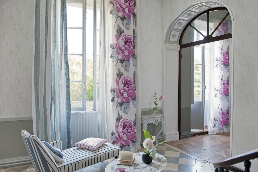 Floral curtains