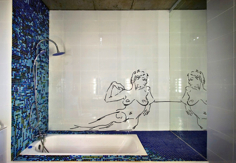 mosaic wall art bath