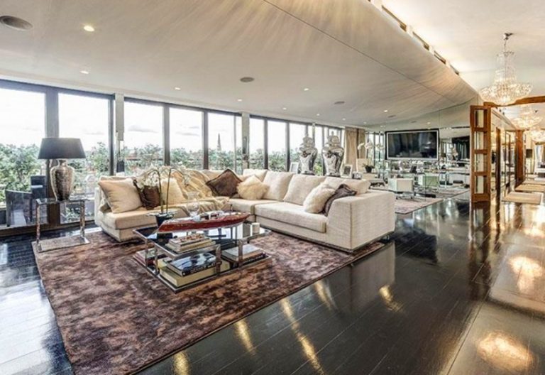 Picture of Inside a chic, industrial-inspired penthouse loft with skyline views