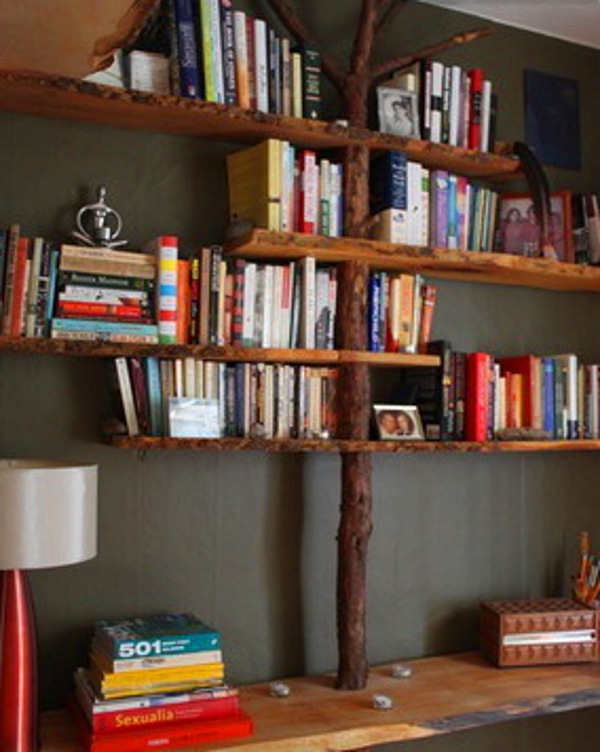 Tree Trunk Bookshelf