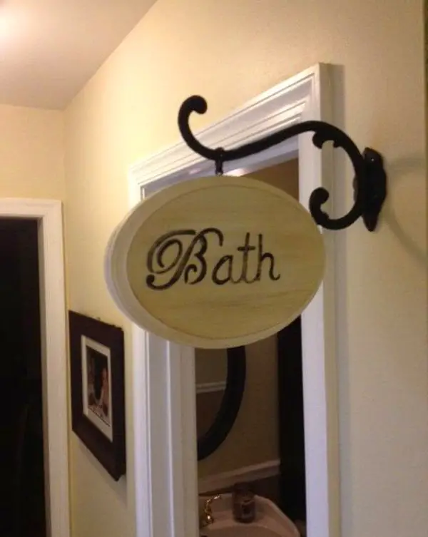 Vintage bath sign