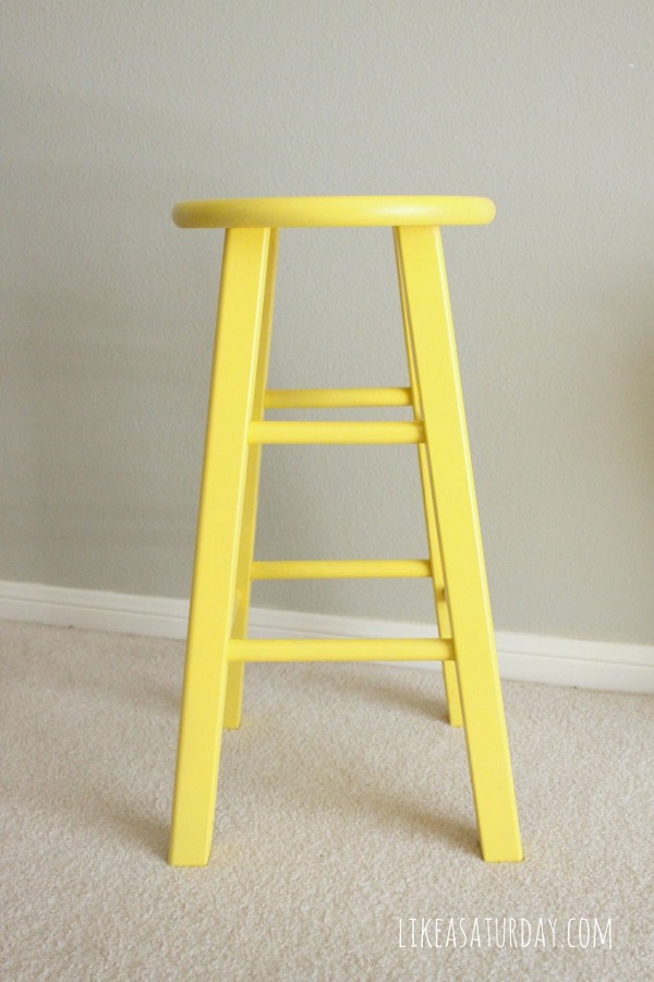 DIY Turn a Bar Stool into a Side Table