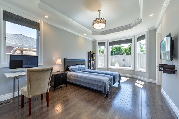 Contemporary master bedroom in Santa Clara, CA