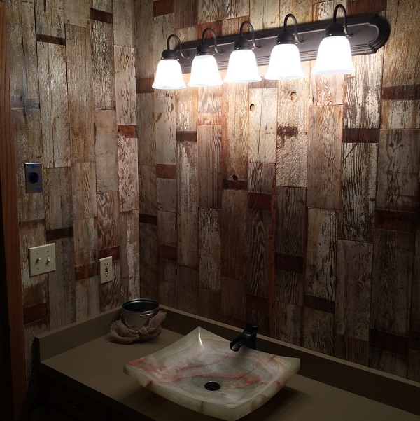 Transitional Vanity Wooden Walls 