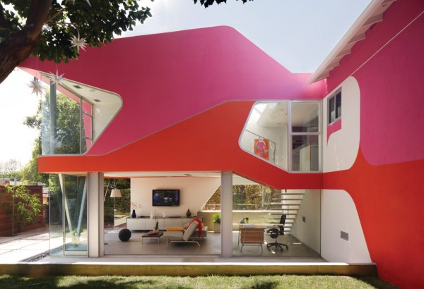 Futuristic Pink and Red House 