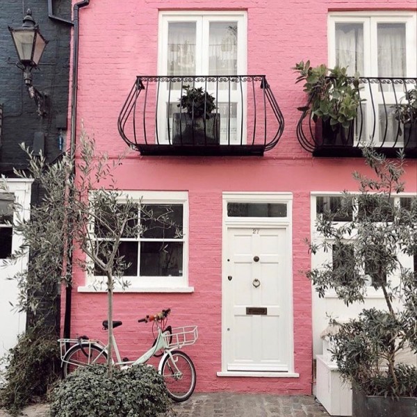 Traditional Rose Pink Townhouse 