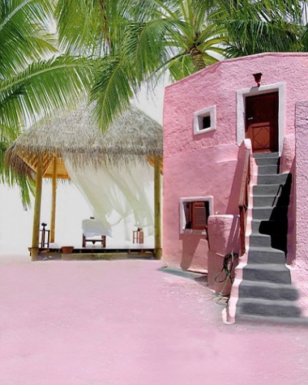 Exotic Pink Beach House 