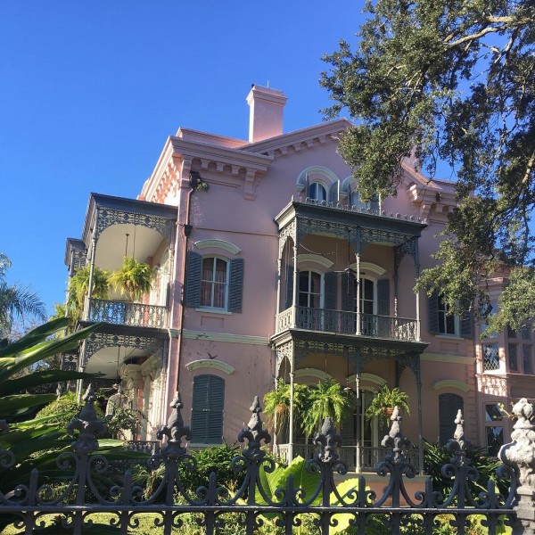 Blush Pink Colonial House 