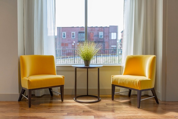 Wingback Chairs in an Accent Color 