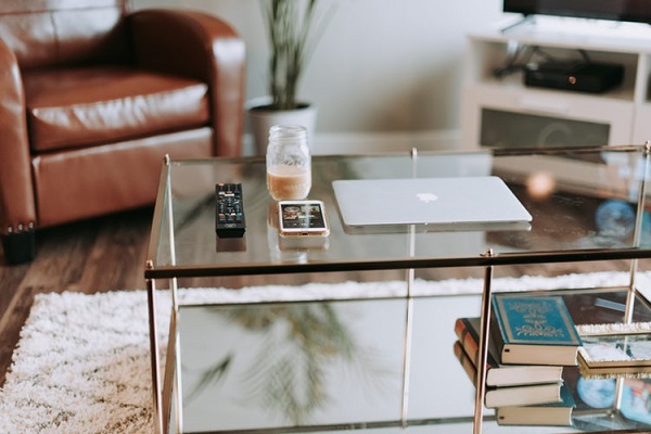 Armchairs and a Glass Oversized Coffee Table 