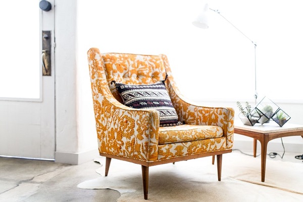 Statement Armchair in a Living Room without Sofa 