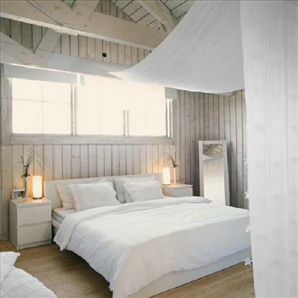 Shabby Chic Bedroom Wooden Walls 