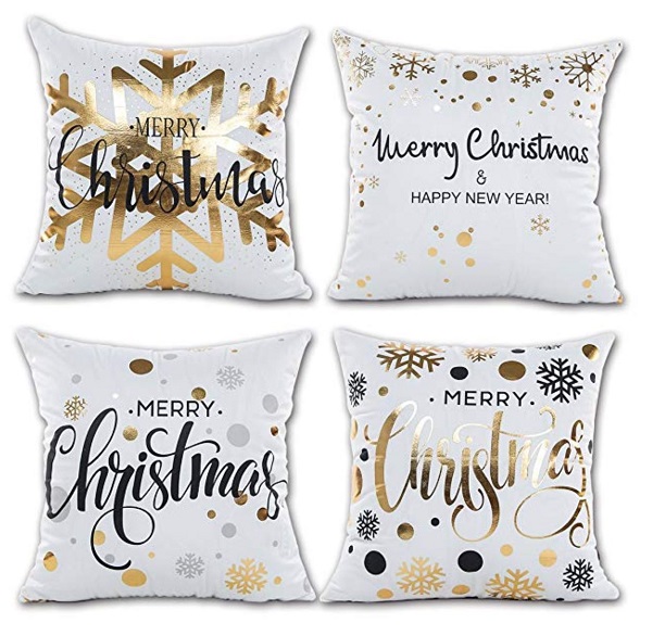 Christmas Gold Accent Pillows