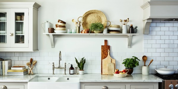 How to style a modern rustic shelf    