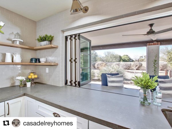 Sierra Pacific Windows on Instagram: “@casadelreyhomes knows how to make an already amazing kitchen even more amazing...by connecting it to the backyard bar top! . . . .…”   