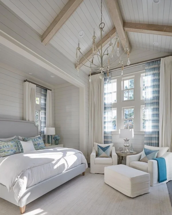 Southern Home on Instagram: “This bright and airy master bedroom is only the beginning of the gorgeous beach house in our latest web post. Follow the link in our…”    