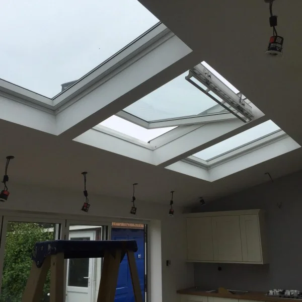 Rear kitchen extension with vaulted ceiling design    