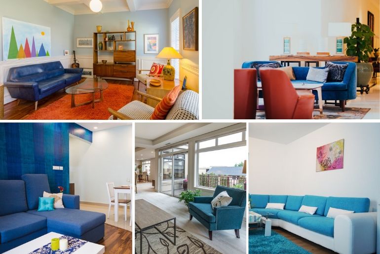 15 Stunning Living Room Ideas With A Blue Sofa For Unique Decor