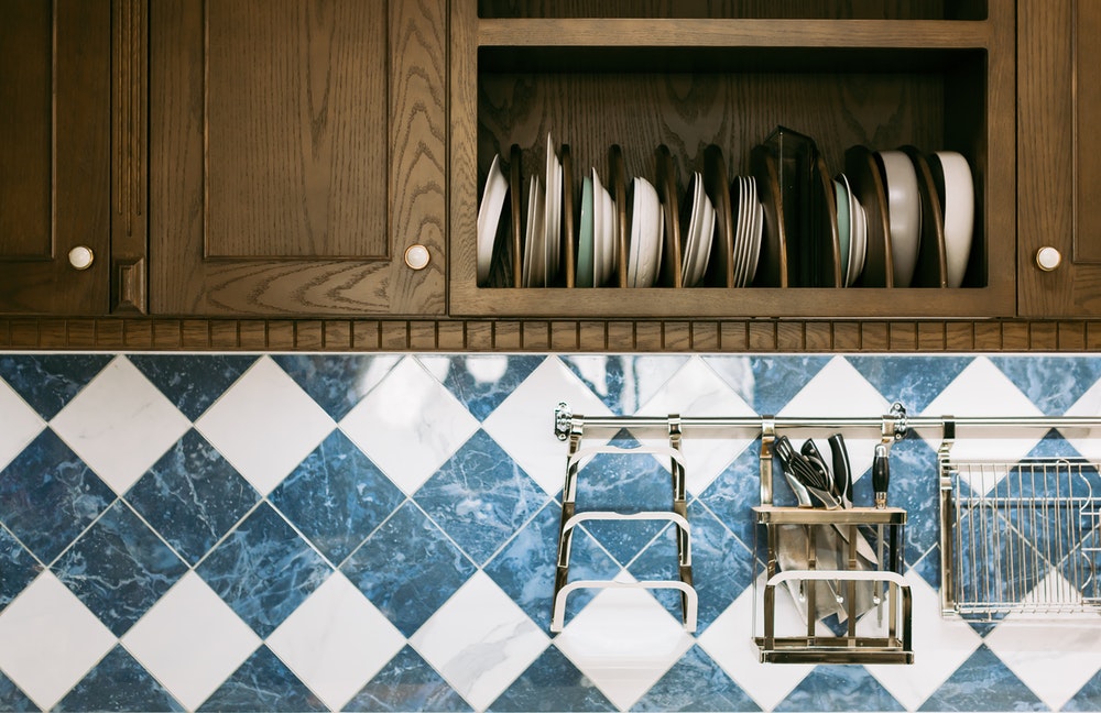 open cabinets kitchen