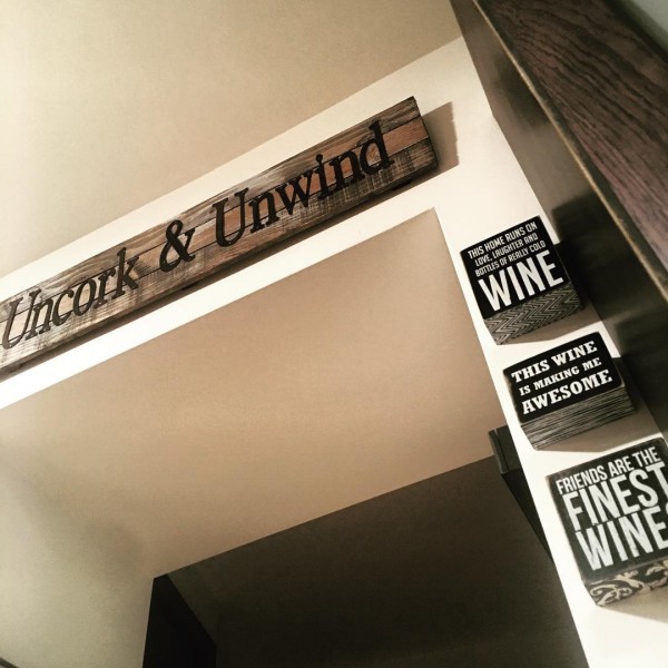 wall signs about wine