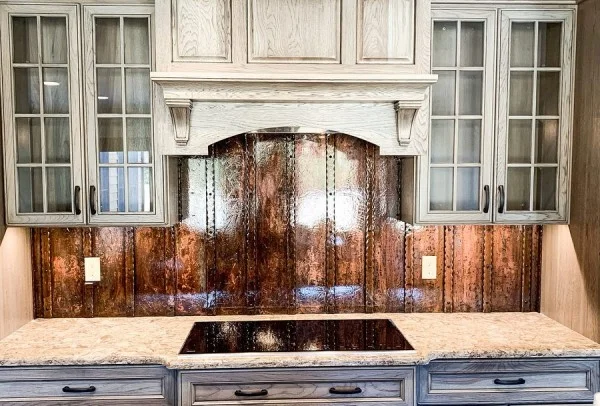 Sharpco Welding on Instagram: “Custom acid stained, hammered bar, and steel back splash we did for a kitchen renovation in Clare County.”