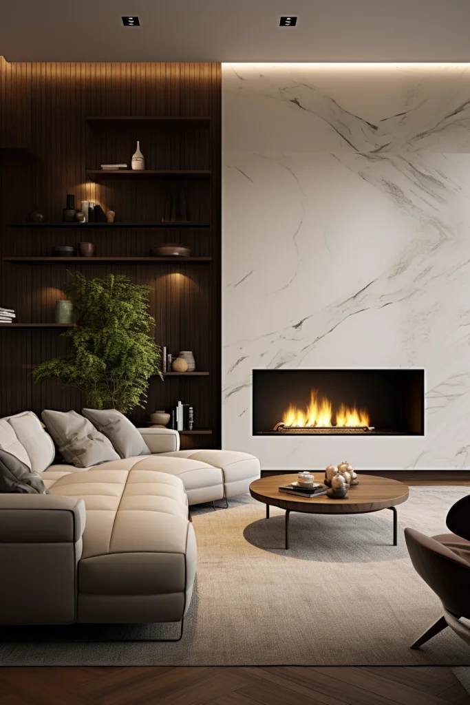 fireplace feature wall