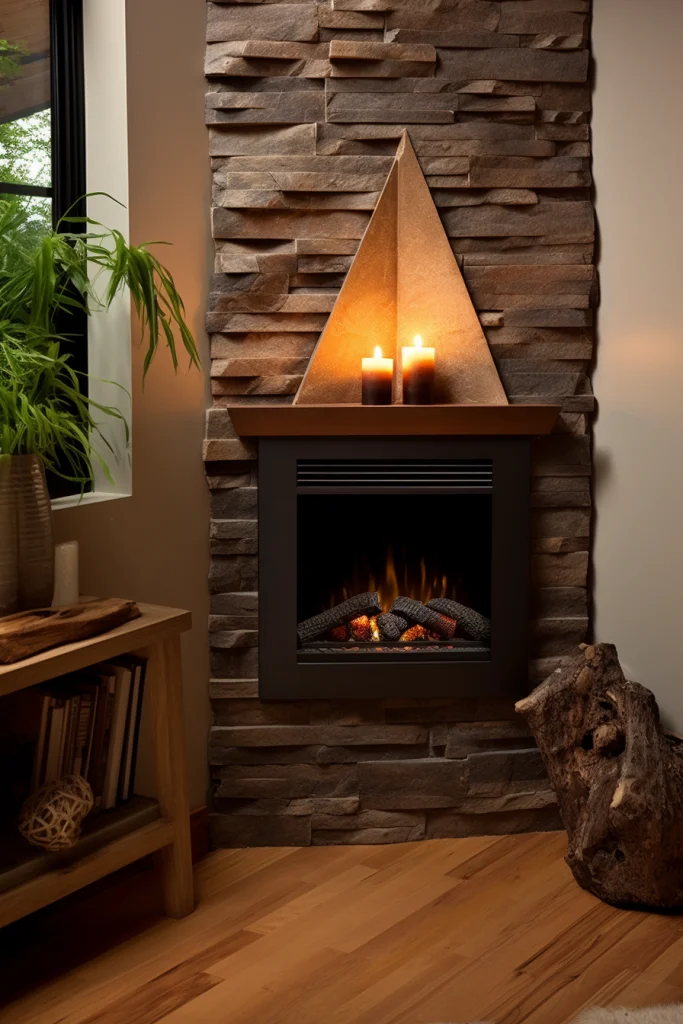 small corner electric fireplace