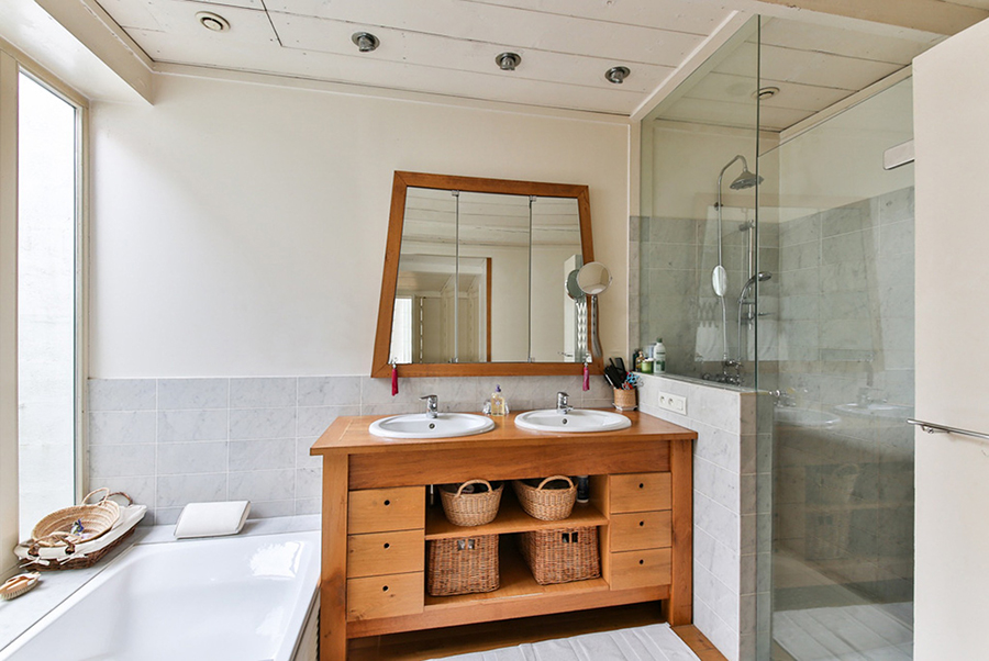 Wood Framed Bathroom Mirrors