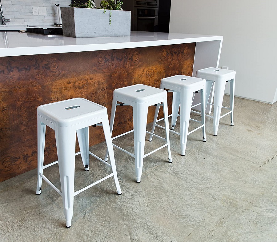 The Top 10 Best Bar Stools For Kitchen Island   White Bar Stools 