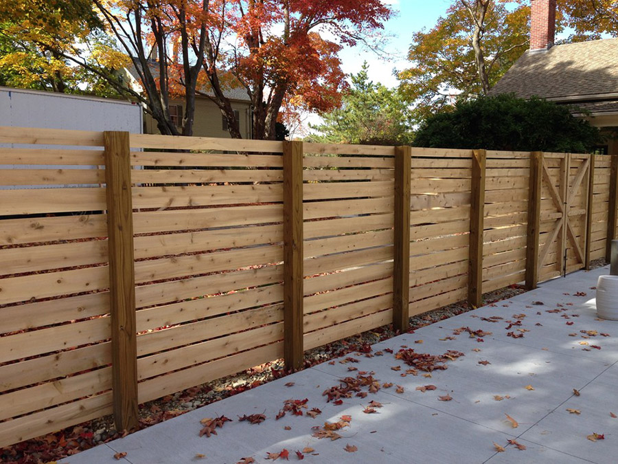 Modern privacy screen fence