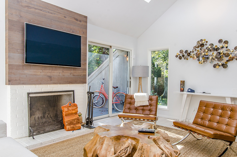 TV on top of a mantel