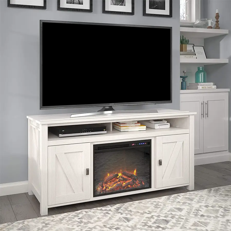 White Fireplace Tv Stand