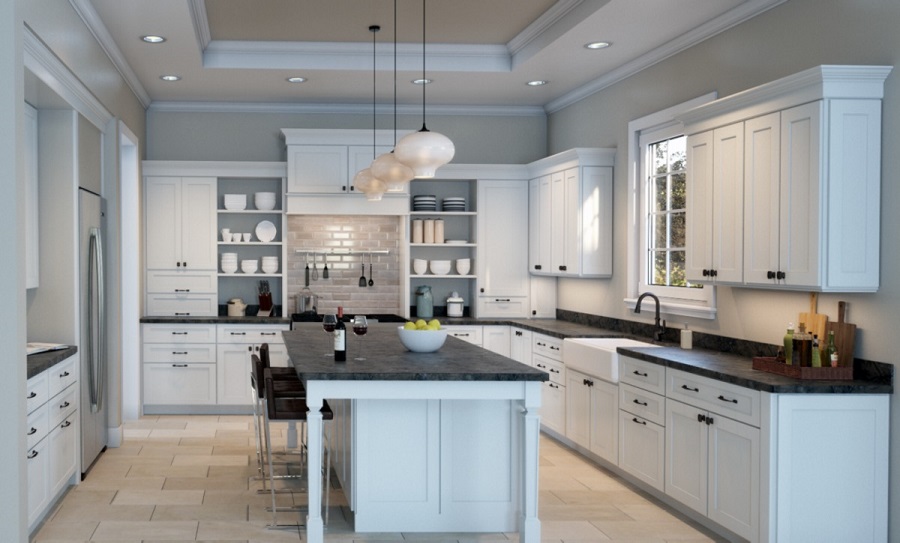 sherwin williams pure white cabinets