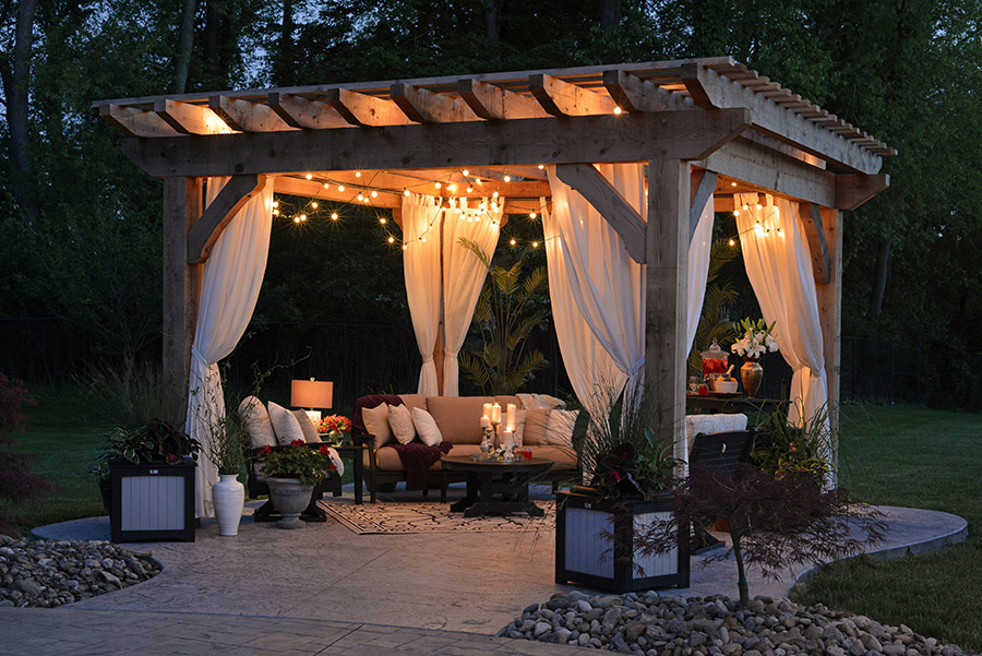 Covered patio design