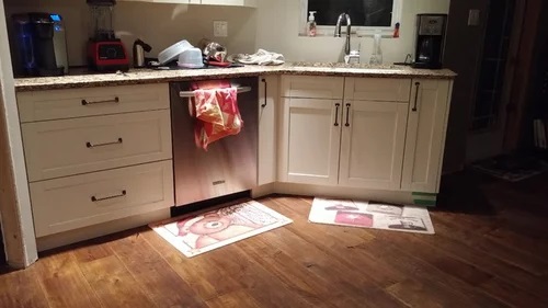 Kitchen rugs for corner sinks