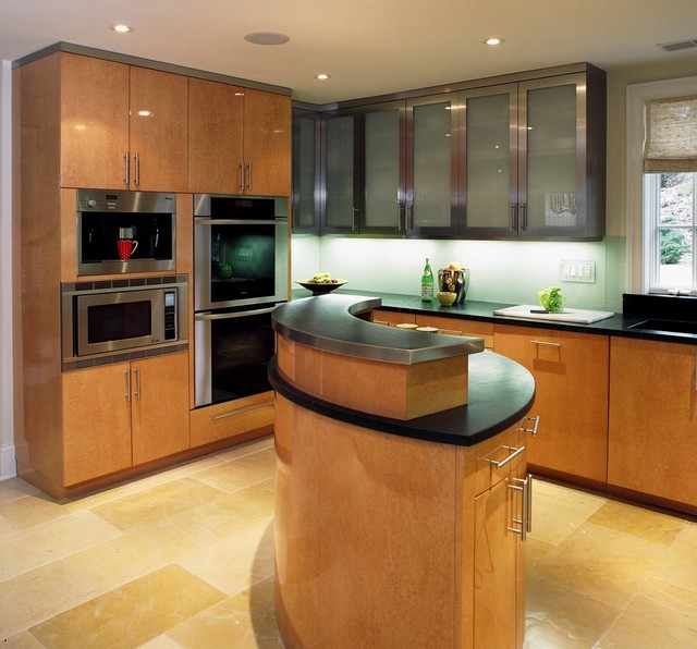 Metal kitchen cabinet doors with glass