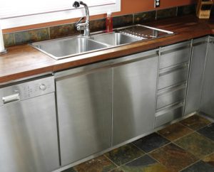 Modern Metal Kitchen Cabinets 300x242 