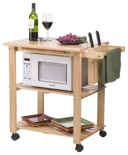 Rolling microwave cart