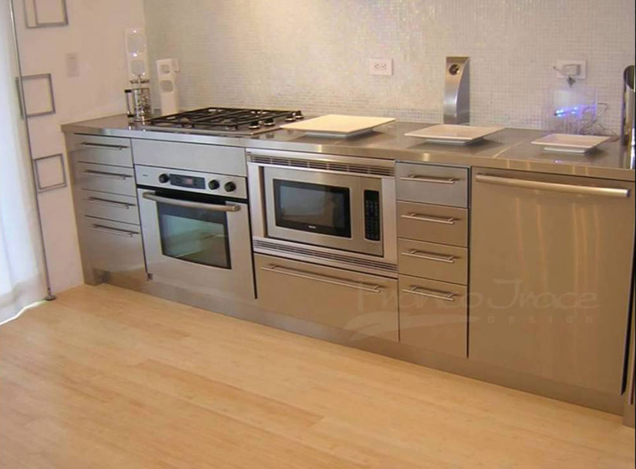 Stainless steel kitchen cabinets